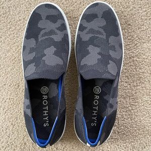 Rothy’s sneaker slip on gray camo